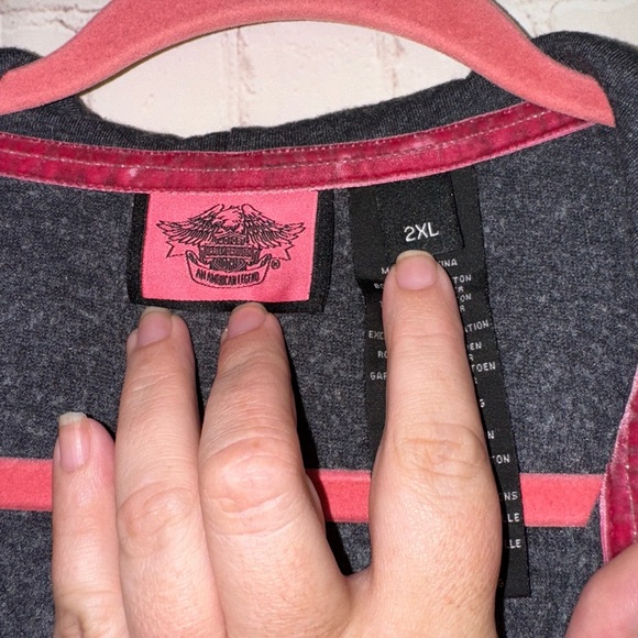 HARLEY DAVIDSON Breast Cancer Awareness Zip Up Hoodie, Size 2Xl - Picture 4 of 8